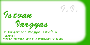 istvan vargyas business card